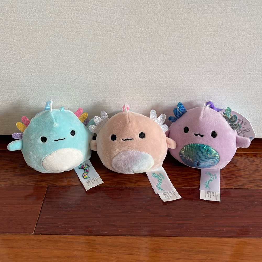 Squishmallow Axolotl Clip Bundle